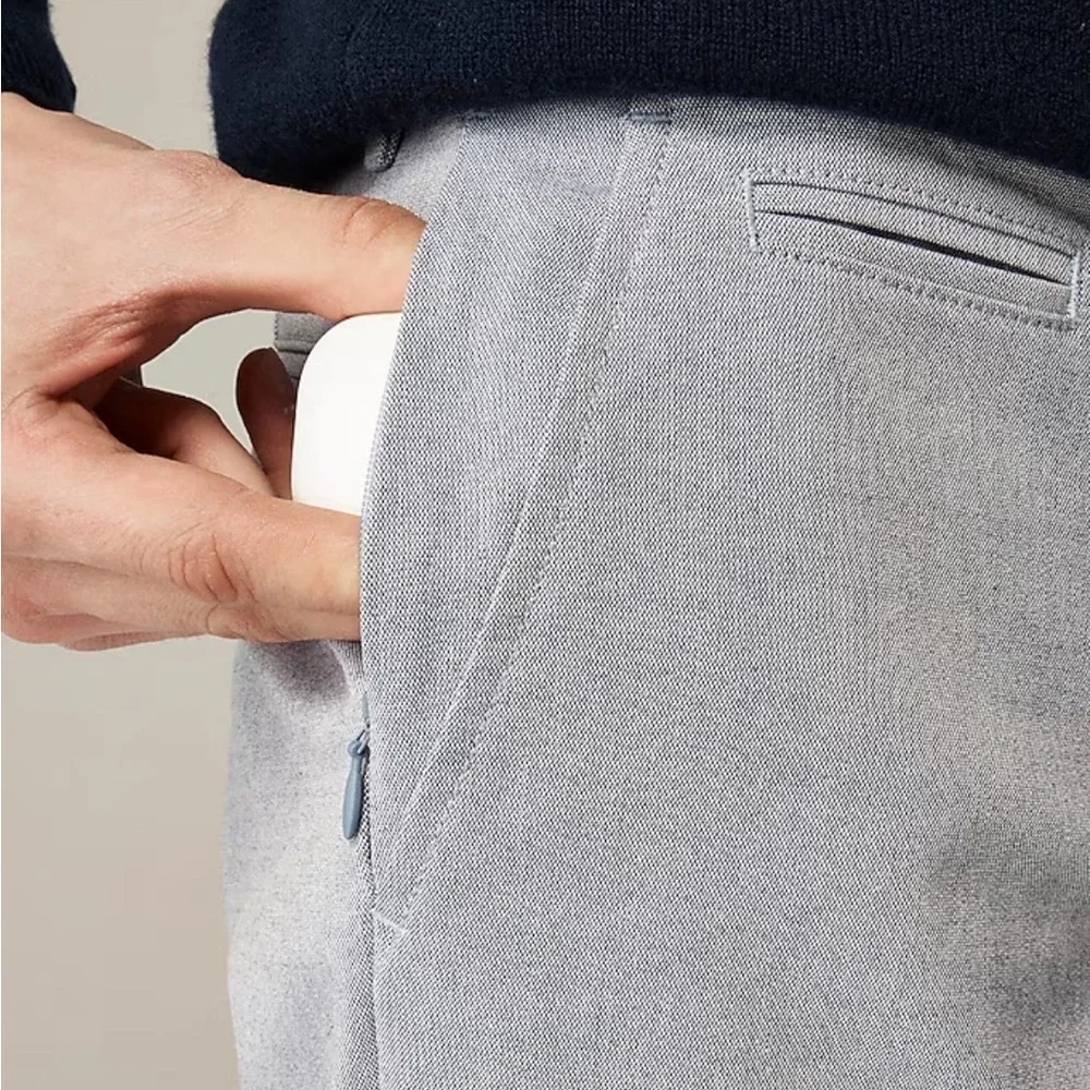 J crew 484 Slim-fit tech oxford pant sky blue
